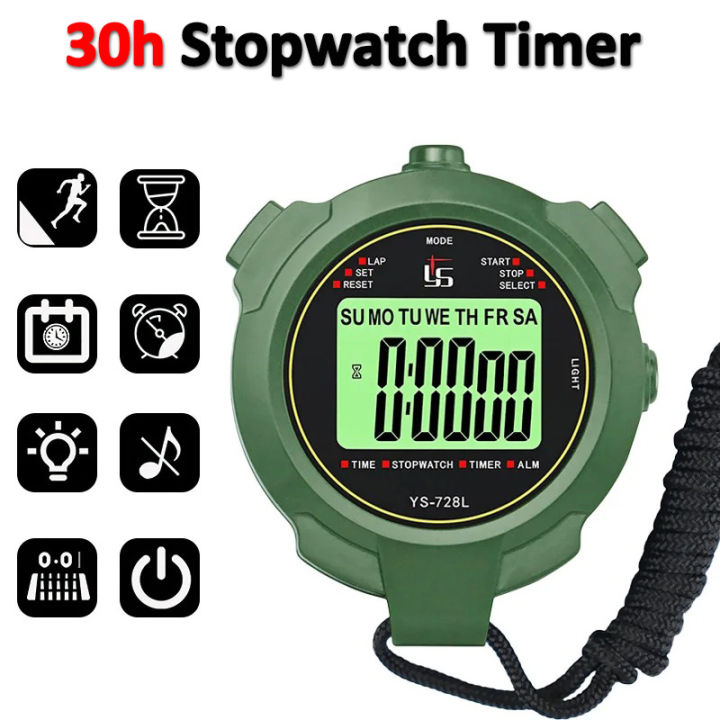 30h Chronometer Handheld Pocket Stopwatch 0.01s Accuracy Professional Digital Sport Stopwatch LCD Timer Stop Watch Timer Tools