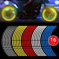 Motorcycle Reflective Strips 18pcs Wheel Rims Colorful Hub Stickers Bike Scooter Styling Reflector Decals Reflective Rim Tape. 