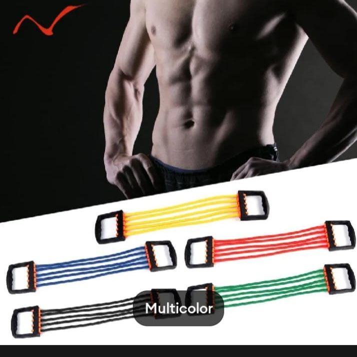 5-Spring Chest Expander Chest Pull Exerciser - Adjustable Resistance ...