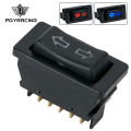 Universal Auto Car Power Window Switch Lifting Switch 5 Pin DC 12V 20A Blue/Red Light Color And Harness. 