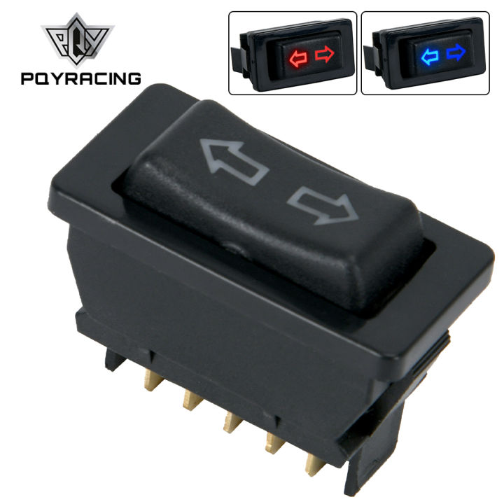 Universal Auto Car Power Window Switch Lifting Switch 5 Pin DC 12V 20A Blue/Red Light Color And Harness