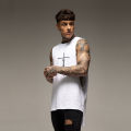 Summer Cotton Breathable Vests Gym Bodybuilding Muscle Tank Tops Mens Fitness Casual Clothing Extend Cut Off Sleeveless Shirts.