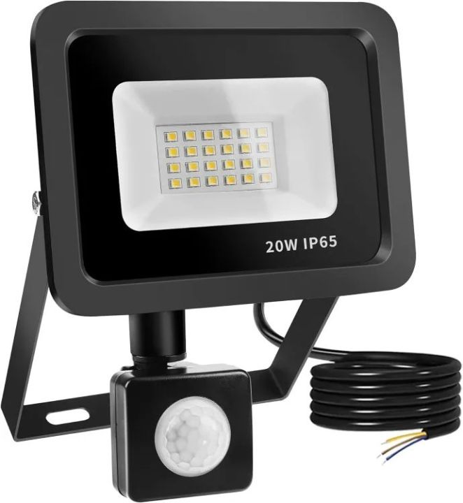 20W outdoor light home, ground light, security light 20W LED Floodlight with Motion Sensor, 24LED Outdoor LED Flood Light with Sensor IP65 Waterproof, LED Flood Outdoor Lighting 6500K for Garden, Patio, Garage