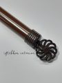 Curtain Rod End Stopper Pack of 2 for 1-Inch Rods, Available in 4 Colors. 