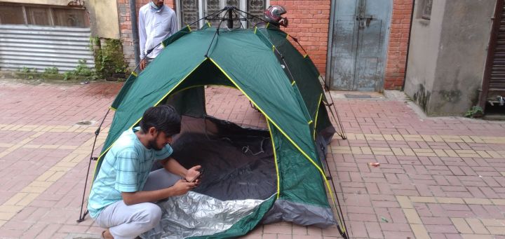 Camping Tent For 4 Men  Double Layer Water Proof