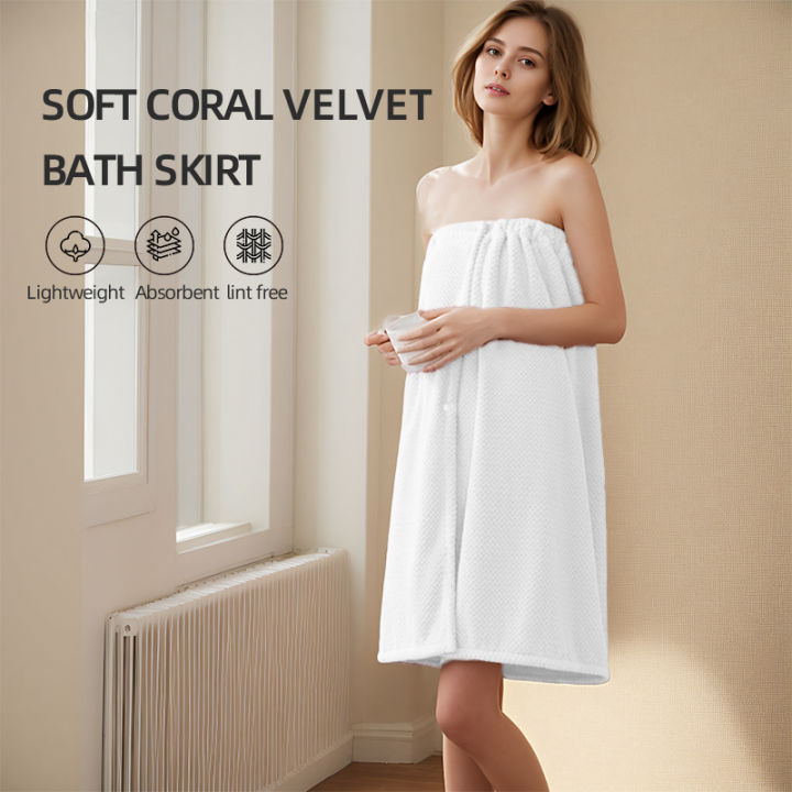 1/2Pcs%20Bath%20Wrap%20&%20Hair%20Towel%20Wrap%20Set%20-%20Microfiber%20Quick%20Dry%20Absorbent,%20Soft%20Bath%20Skirt%20&%20Hair%20Turban%20for%20Women%20Home%20Shower%20Spa%20-%20Image%205