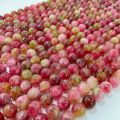 Optimize Watermelon Tourmaline Crystal Natural Stone Beads DIY Jewelry Accessories 6mm 8mm 10mm Loose Crystal Beads.