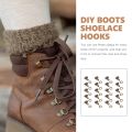 20 Pcs Button Fastener Shoe Boots DIY Buckle Travel Child Shoelace Hook Repair Kit Brass Buttons Hooks with Gasket. 