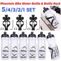 5-1SET Bicycle Water Drink Bottle Outdoor Plastic Portable Cycling Ultralight Leak-proof Kettle Bottle 750ml Bike Accessory.