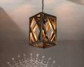 Wooden designer hanging lamp.