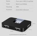 Mini USB Hub 4-port USB Splitter Rotatable USB Hub Expander for PC Laptop USB Data Transfer Mobile Charging. 