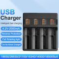 18650 Battery Charger For 18350 26650 16340 14500 18500 1/2/4 Slots 18650 Lithium Battery Holder Universal USB Smart Charger. 
