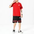Whole set!!! breathable fabric for men Sports and Leisure short sleeve T-shirt shorts suit. 