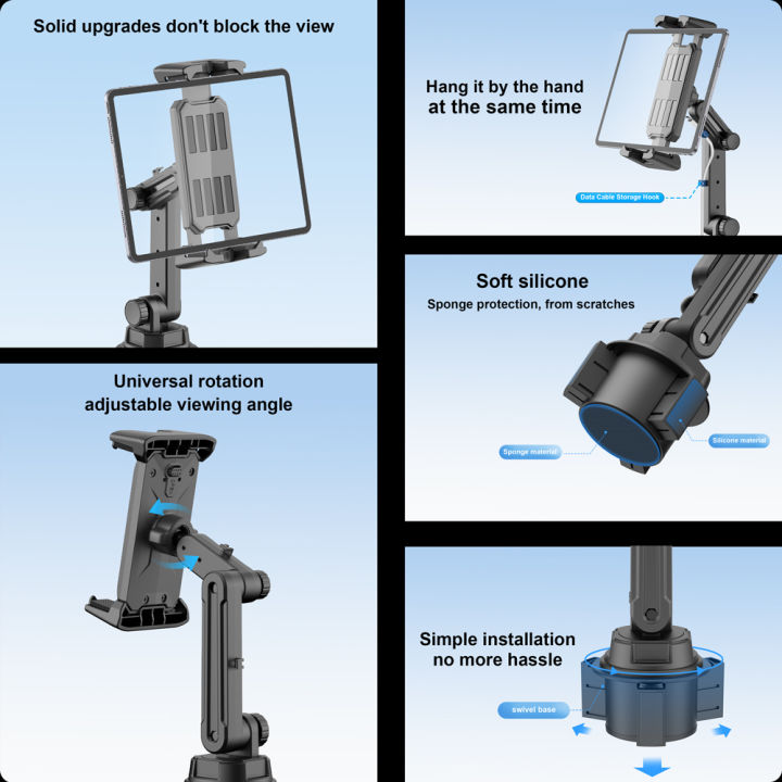 Universal%20360%C2%B0%20Car%20Cup%20Tablet%20Stand%20Holder%20Mount%20Adjustable%20Arm%20Compatible%20for%204-14%E2%80%9D%20Devices%20IPad%20Pro%20Galaxy%20Tab%20Kindle%20Surface%20-%20Image%204