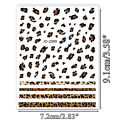 3/6/12 Sheets Leopard Nail Art Stickers Set – Self-Adhesive Animal Nail Decals for DIY Manicure, Cheetah Paw Nail Decorations. 