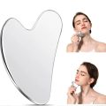 Gua Sha Facial Tool Stainless Steel GuaSha Massage Tool Natural Universal Facial Silver Metal Gua Sha Stainless Steel Boa'rd Beauty Skin Care. 