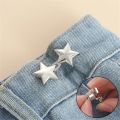 1 Pair Jeans Button Adjustable Clips for Pant Skirts Waist Tightener Buckle Snap Button Adjuster Pants Pin Retractable Button. 
