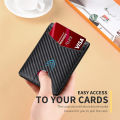 Men's Wallet Ultra Thin Rfid Leather with ID Window Multi Card Carbon Fiber Wallet. 