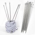 11 PC 2-8mm Crochet Hook Single Pointed Knitting Needles Pins Straight Aluminum DIY Weaving Tool Long Sweater Scarf Needle 35CM. 