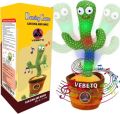Dancing Cactus Talking Toy Kids  Children Plush Electronic Toys Baby Singing Wriggle Voice Recording Repeats What You Say LED Lights Toddler Educational Funny Gift. 