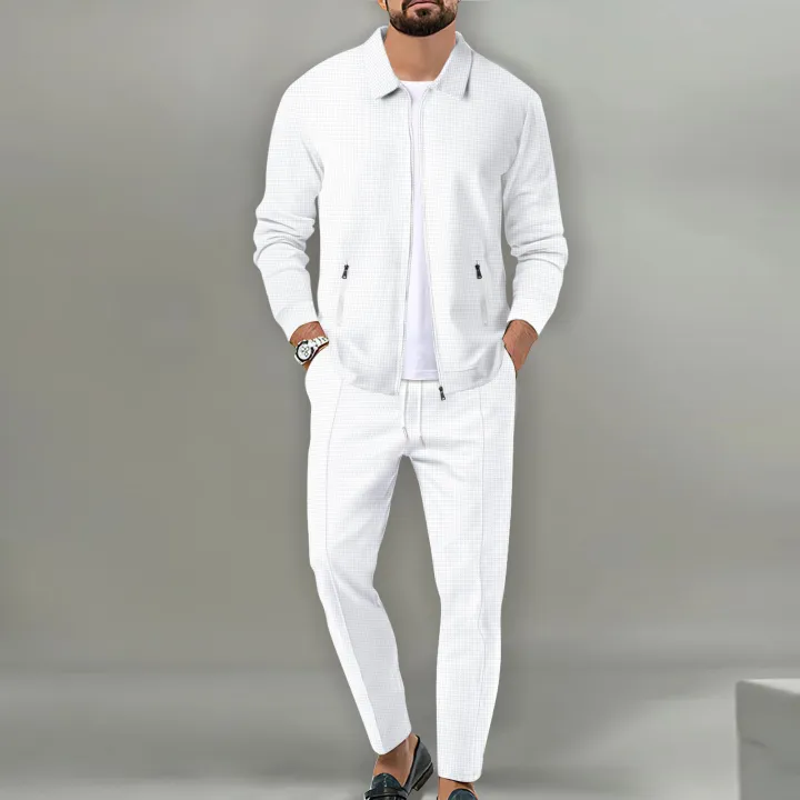 2026%20Coat%20Fall%20Waffle%20Zip%20Pocket%20Lapel%20Slim%20Cardigan%20Men's%20Jacket%20Set%20-%20Image%204