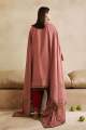 ZAHRA SHAHJAHAN 3PC Embroidered Shirt - Dhanak Fabric with Wool Print Shawl and Trouser. 
