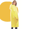1/3/5PCS Yellow Portable Disposable Plastic Adult Raincoat Yellow Hooded Raincoat Windproof And Rainproof Fishing Hiking Cycling.