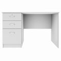 BM-Furniture wood Desk/Study Table(Suede Finish, Frosty White/brown (Hx30)(Lx48)(Dx20). 