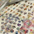 8pcs Japanese anime Tamagotchi Style pixel graph Cut film sticker desktop phone shell decoration Hand account diy accessory toy. 