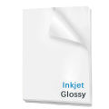 10 Sheets A4 Glossy Waterproof Vinyl Sticker Paper for Inkjet Printers, Self-Adhesive, 8.3 x 11.7 Inches. 