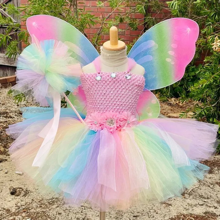 Girls%20Pink%20Flower%20Fairy%20Dress%20Kids%20Glitter%20Tutu%20Dress%20with%20Butterfly%20Wing%20and%20Stick%20Hairbow%20Set%20Children%20Cosplay%20Party%20Costumes%20-%20Image%202