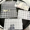 Fixed 24 Compartments Multi-Compartment Storage Box Hardware Parts Compartment Box With Lid Plastic Storage Box Jewelry Compartm. 