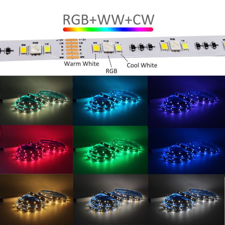 Zigbee%2012V%205050%20SMD%20LED%20Strip%20RGBCCT%20Flexible%20Dimmable%20RGB%20CW%20WW%20LED%20String%20Light%2090leds/m%20Smart%20Life%20Home%20Decor%20Fr%20Alexa%20%20-%20Image%205