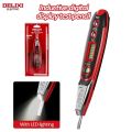 DELIXI ELECTRIC Test Pen Intelligent Induction Digital Display Test Pen Voltage Detection On-off Zero Fire Line 12-220V. 
