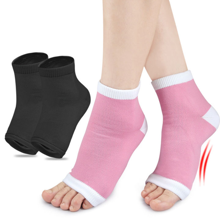 1Pair Arch Support Sleeve Cushioned Reusable Gel Pad Fabric Arch Socks ...