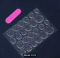 24 Press on Toenails Fake Toe Nails,Short Toe Nail Press ons,Glossy Toe Nails Press on Designs,Artificial Toenail Press on nails White French Tip Toe Nails for Women 24Pcs. 