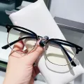 Anti Radiation Eye Glasses for Women Men Replaceable Lens Simple Square Anti Blue Ray Fashion Eyeglasses. 