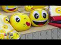 Pack of 2 - Assorted Emoji Soft Pillows Stuffed Cushion Round Home Decor. 