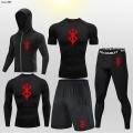 Anime Berserk Guts Men Sport Set Compression T-Shirt Pants Shorts Jacket Sets Men Gym Fitness Rashguard Training Clothes Jerseys. 