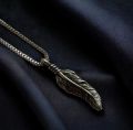 Silver Feather Pendant. 