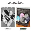 Pack of 10 Shoe Storage Box, Shoe Storage Bag Clear Plastic Stackable Shoe Organizer for Closet, Space Saving Foldable Shoe Sneaker Containers Bins Holders Pouch Storage. 