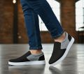 Sneakers check print slip on blue,black  fashionable shoes medium cut design with rubber material sool. 