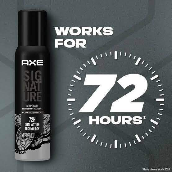 Axe Signature Corporate 154 ML Indoor Woody Fragrance 72H Dual Action Technology 0% Gas