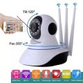 IP Wireless Triple Antenna Wifi Camera HD 960 P - Night Vision Feature - Audio Input & Output -. 