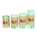 Compostable Classification Garbage Bag, Fully Biodegradable Continuous Roll Flat Mouth Household Corn Starch Garbage Bag, PLA.