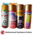 Spray paint (one bottle only) Gem Gold & normal or dark golden . Dolphin, Mubah, coorexe, feather , Artiza, lotus of Thailand, Win plus etc . for touchups on car, motor bikes , cycles, walls. Arts and crafts. wood, metal, glass, plastic, 400 ml, 300g. 