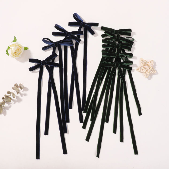20Pcs%20random%20color%20nylon%20ribbon%20hair%20bows%20hairclips%20girls%20ponytail%20hairgripes%20simple%20fashion%20head%20clips%20Long%20tassel%20hair%20clip%20-%20Image%205