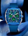 FOXBOX FB0096 new dual display men's watch silicone military watch luminous waterproof business casual quartz watches for men reloj+BOX.