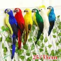 25/35cm Creative Handmade Simulation Parrot Animal Bird Garden Props Decoration Miniature Feather Lawn Doll Ornaments. 