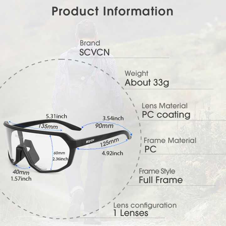 SCVCN%20Men%20Women%20Sport%20Cycling%20Glasses%20Outdoor%20Photochromic%20Sunglasses%20Road%20Bicycle%20Eyewear%20Mtb%20Driving%20Bike%20UV400%20Goggles%202Packs%20-%20Image%207